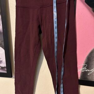 Lululemon Athletica Burgundy Leggings